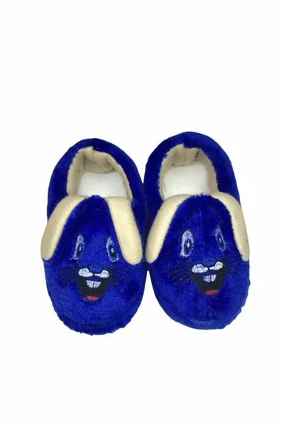 Unisex Children's Winter Domestic Non-Slip Rabbit Figure Plush Panduf Model - Navy Blue