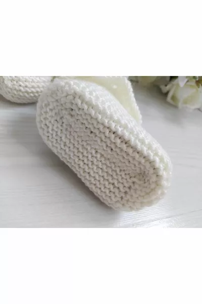 Бебешки ботуши за ръчно плетене Ботуши за подарък за новородено