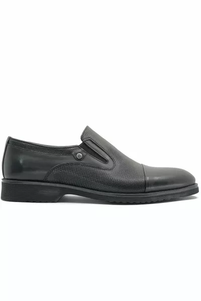 Berlino  Genuine Leather Eva Men's Classic Mooncap Black