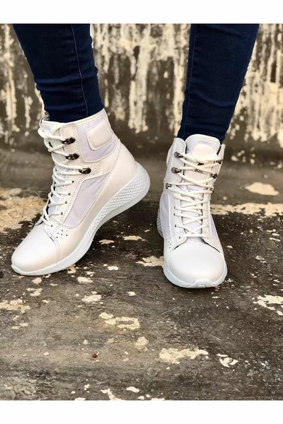  Boxer blanc à lacets Bottes postales de sport unisexes