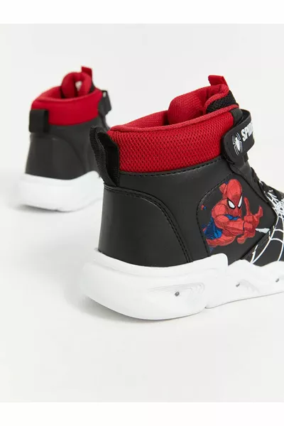 Lcw Steps Baskets Garçon à imprimé Spiderman Noir