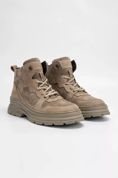 Nerz-Nubuk-Freizeitstiefel aus echtem Leder für Herren