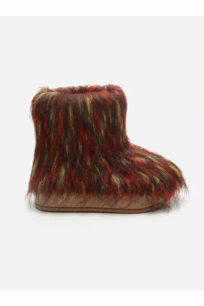 Apreski Bottes en fausse fourrure marron pour femme