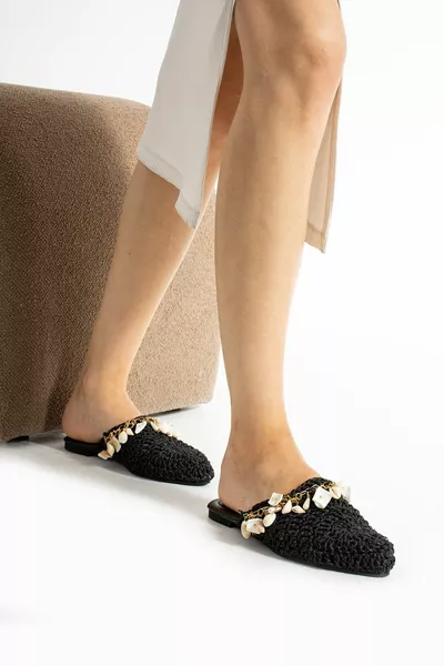 شباشب نسائية سوداء ( هالة ) شل التفاصيل