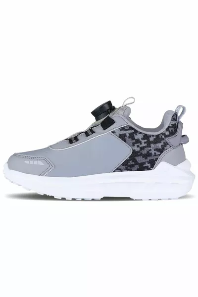 Vicco Code Smart Lace-Up Mechanism Orthopedic Kids Sneakers GREY