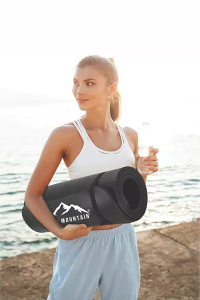 Premium Pilates Yoga Mat,Gym Mat,Exercise Mat,Pilates Mat,Non-Slip Sole, cm  mm Black