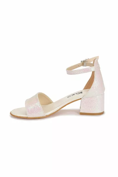 كيكو  ساند فضي كاجوال للفتيات 3 سم أحذية كعب