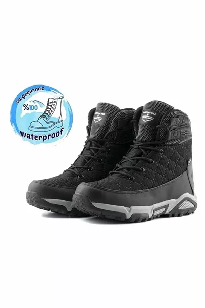 North Of Wild Late Watherproof Waterproof Men's Snow Boots Black