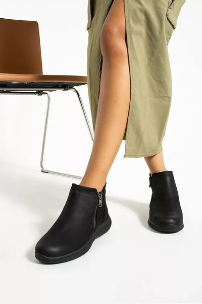 الكاكي الأخضر جلد طبيعي العظام وحيد النساء أحذية الشتاء أحذية الثلج للماء أحذية الشتاء وحيد مريح