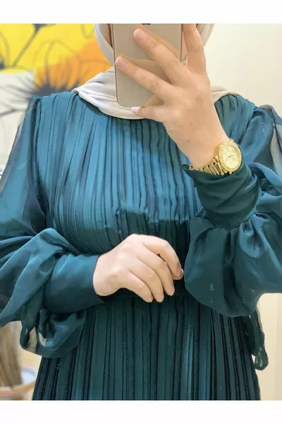 Fashion Pleated Chiffon Dress/evening dresses