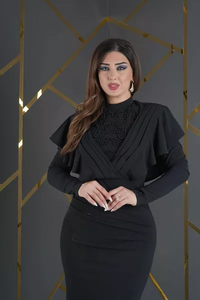 Hijab Scuba Crepe Design Perle Pierre À Motifs Cape Épaule Hijab Robe de Soirée