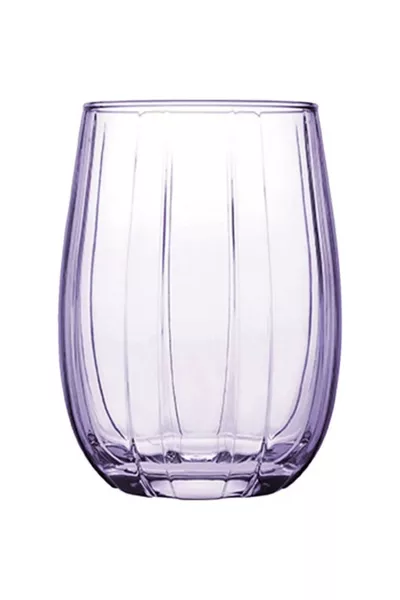  Чаша за вода Linka, лилав цвят,  мл, комплект от 6