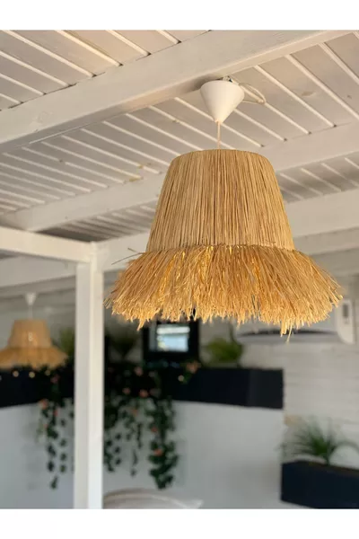 Suspension Bohème en Paille Hydra Raffia 