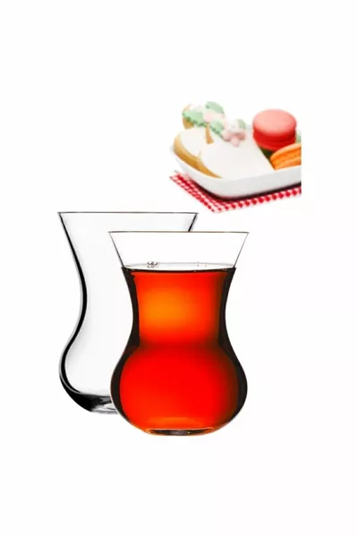  Nude Beykoz Çay Bardağı 6 Adet -  Cc Crystallin Orjin. Kutulu Kristal Çay Bardağı