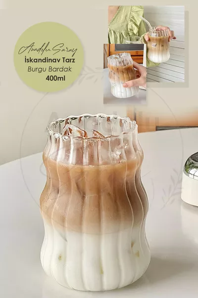 Verre à café et de présentation en style vis scandinave en borosilicate résistant à la chaleur | ml