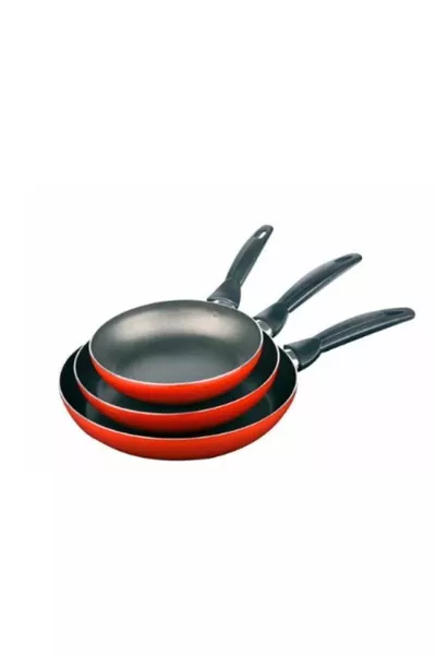 Комплект от 3 тигана в синьо и червено