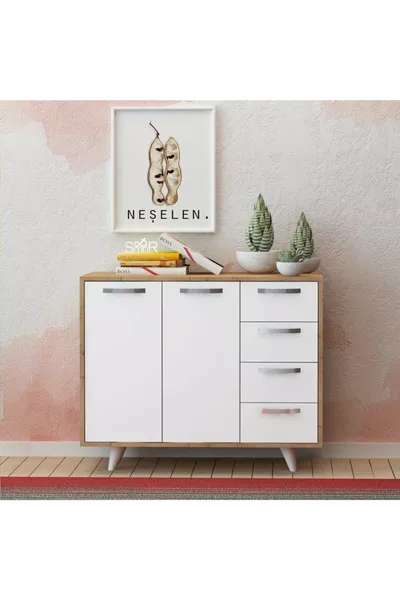 Armoire Polyvalente Waga Chêne Saphir-blanc