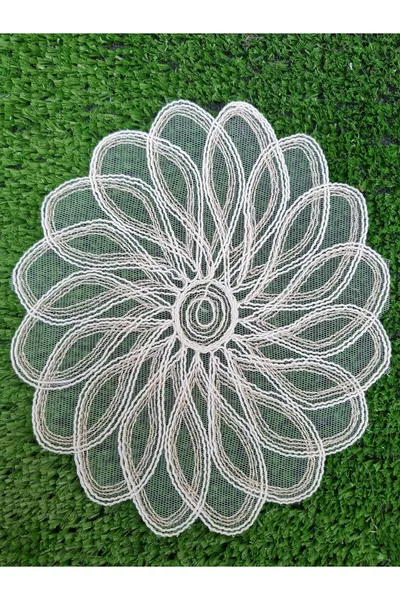 6'lı Flora Model Dekoratif Güpürlü Kahve Kokteyl Sunum Peçetesi