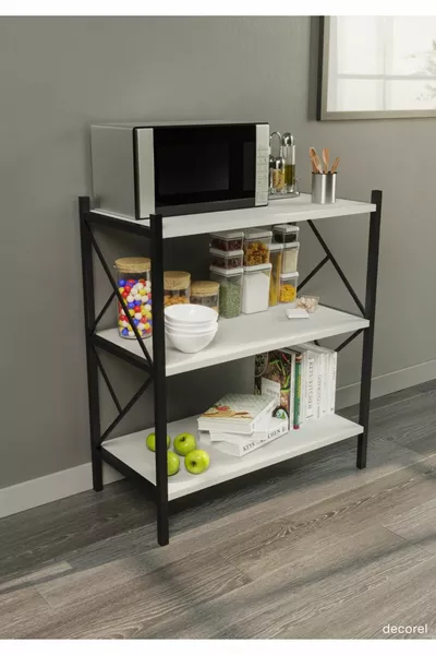 خزانة رفوف متعددة الاستخدامات لمطبخ روزر ركن القهوة