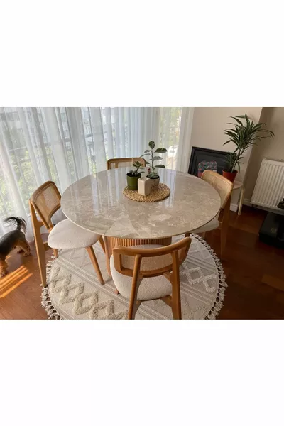 كرسي خشبي صلب من خشب الحزران عدد 1