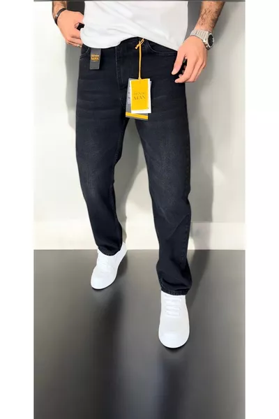 Men's Black Baggy Fit Pants