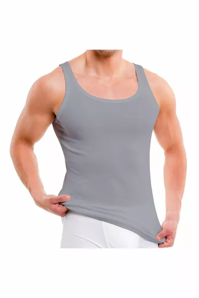 Confezione da 5 Canottiere Uomo Premium RIBANA SEZAR Extra Lunghe - Cotone Sottile Pettinato