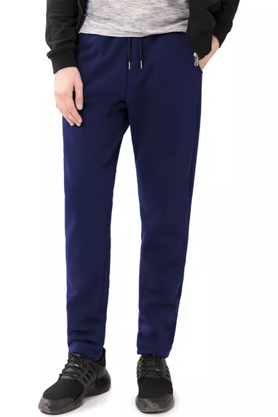 بنطال رياضي رجالي شتوي فائق الحرارة مبطن بشيربا للركض النشط بساق عادية