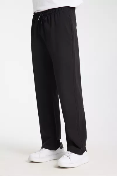 بنطال رياضي رجالي بقصة ساق مستقيمة وواسعة