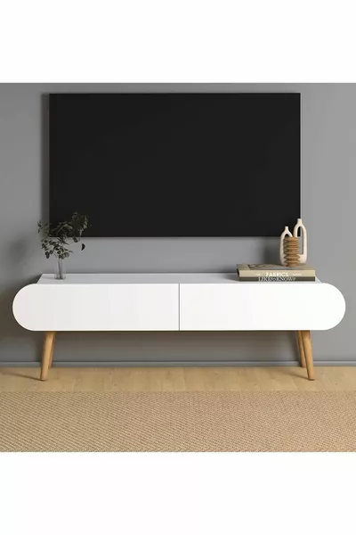 Lotus TV Stand  Cm White