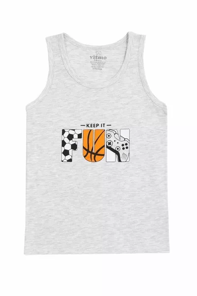3-Pack Boys' Cotton Athletic Mixed Tank Tops