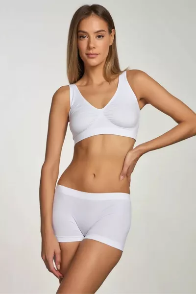 حمالة صدر مشد Panax ضد الترهل، لا تظهر العلامات، حمالة صدر بلا خياطة مع وسادة، اللون الأبيض