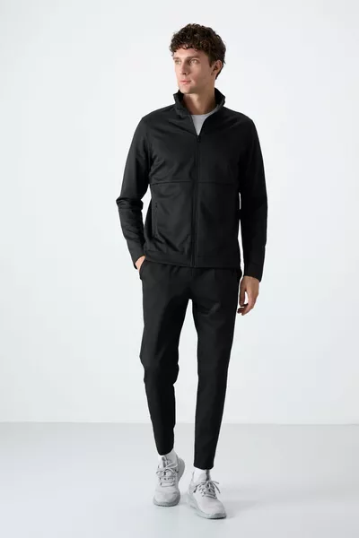 كارلوس بدلة رياضية رجالية بقصة عادية باللون الأسود - 