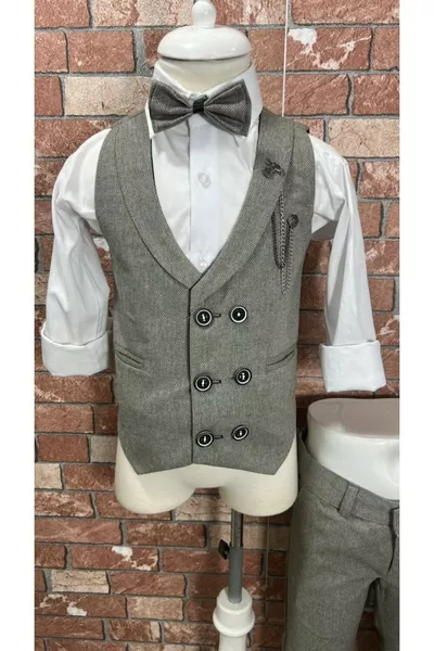 Ensemble Gilet avec Chemise et Nœud Papillon  ans Venise