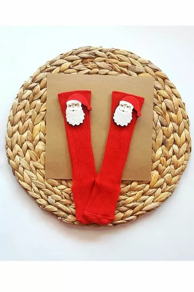 Chaussette de Noël en feutre pour bébé fille