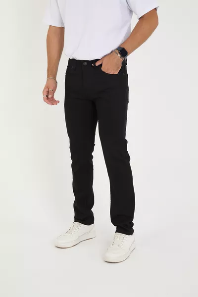 Мужские джинсы из денима с лайкрой, прямого кроя