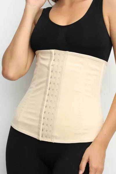 مشد لاتكس بدون حمالات يقلل المقاسات بمقدار درجتين فوراً، لمنع ترهل الجسم بعد الولادة، مشد للخصر والبطن