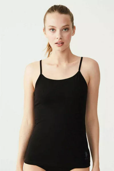 U.S. Polo Assn.  Débardeur à bretelles fines pour femme - noir