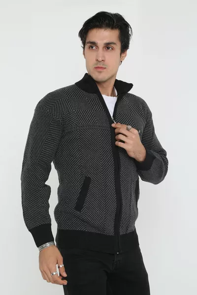 Heren Dikke Trui Jas met Rits voor de Winter