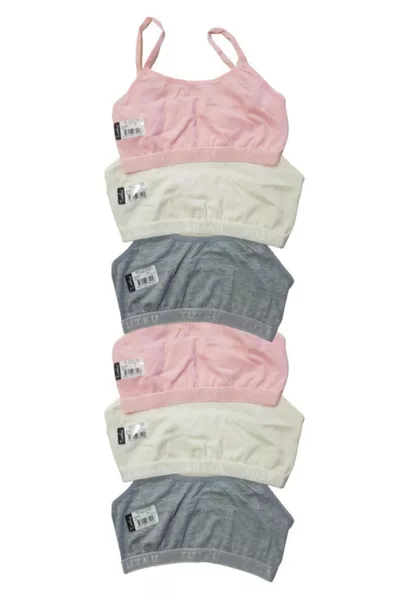 مجموعة صدريات تدريبية للبنات الصغيرات بحمالات رفيعة 6 قطع