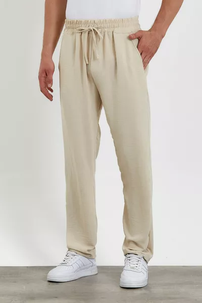 Pantaloni Jogger Estivi Unisex Oversize in Lino Aerobin Grigio Sottile e Larga