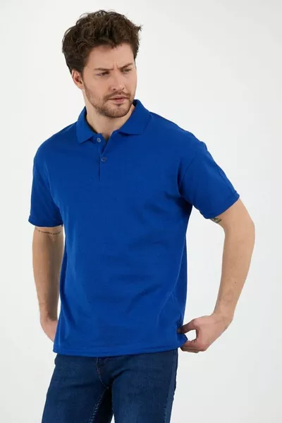 Унисекс тениска с яка, тясна кройка