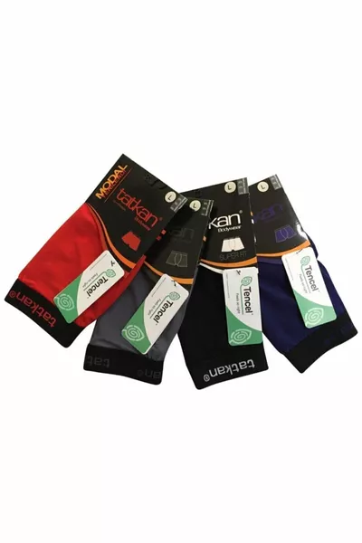 Мъжки боксер с 4 части от модал с ликра, здравословен, удобен, обгръща тялото, не избледнява