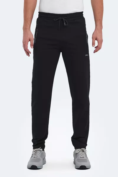 بنطال رياضي أسود رجالي بجيب بسحّاب من OLI IN