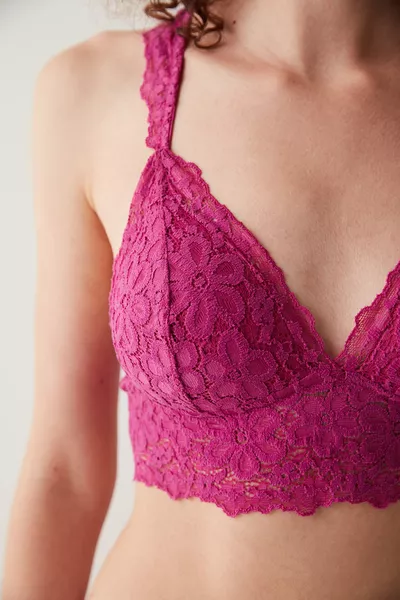 صدرية دانتيل بدون سلك باللون الفوشيا من سول باك