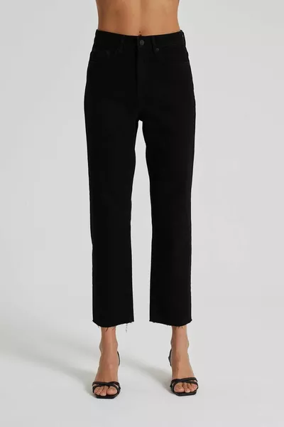 إليزا اقتصاص أسود الساق انقطاع مستقيم اقتصاص الجينز C 