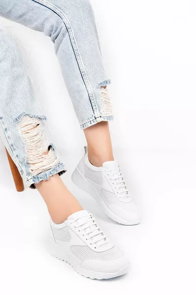 Sanlord Leather Baskets décontractées à semelle anatomique