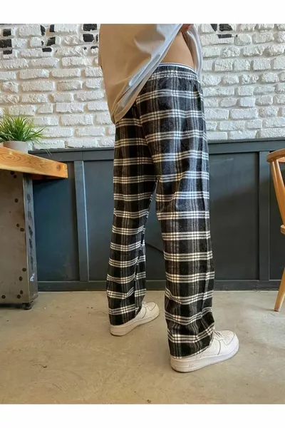 Harajuku Survêtement de pyjama unisexe à motifs carrés