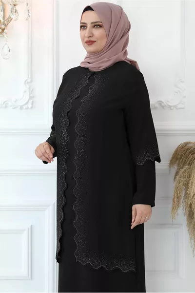 المرأة السوداء الليزر قطع الحجر المطبوعة مساء اللباس T 