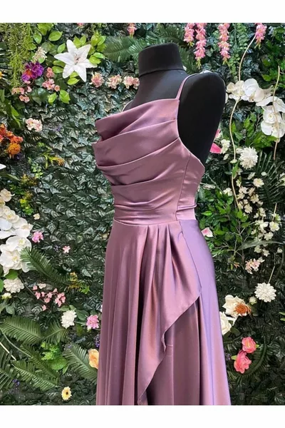 Атласные вечерние платья