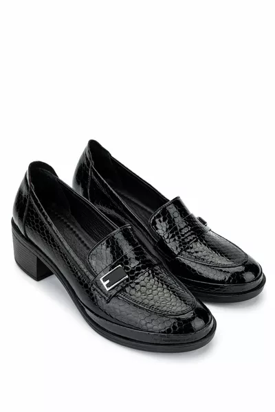 Mocassini Donna in Vera Pelle Nera